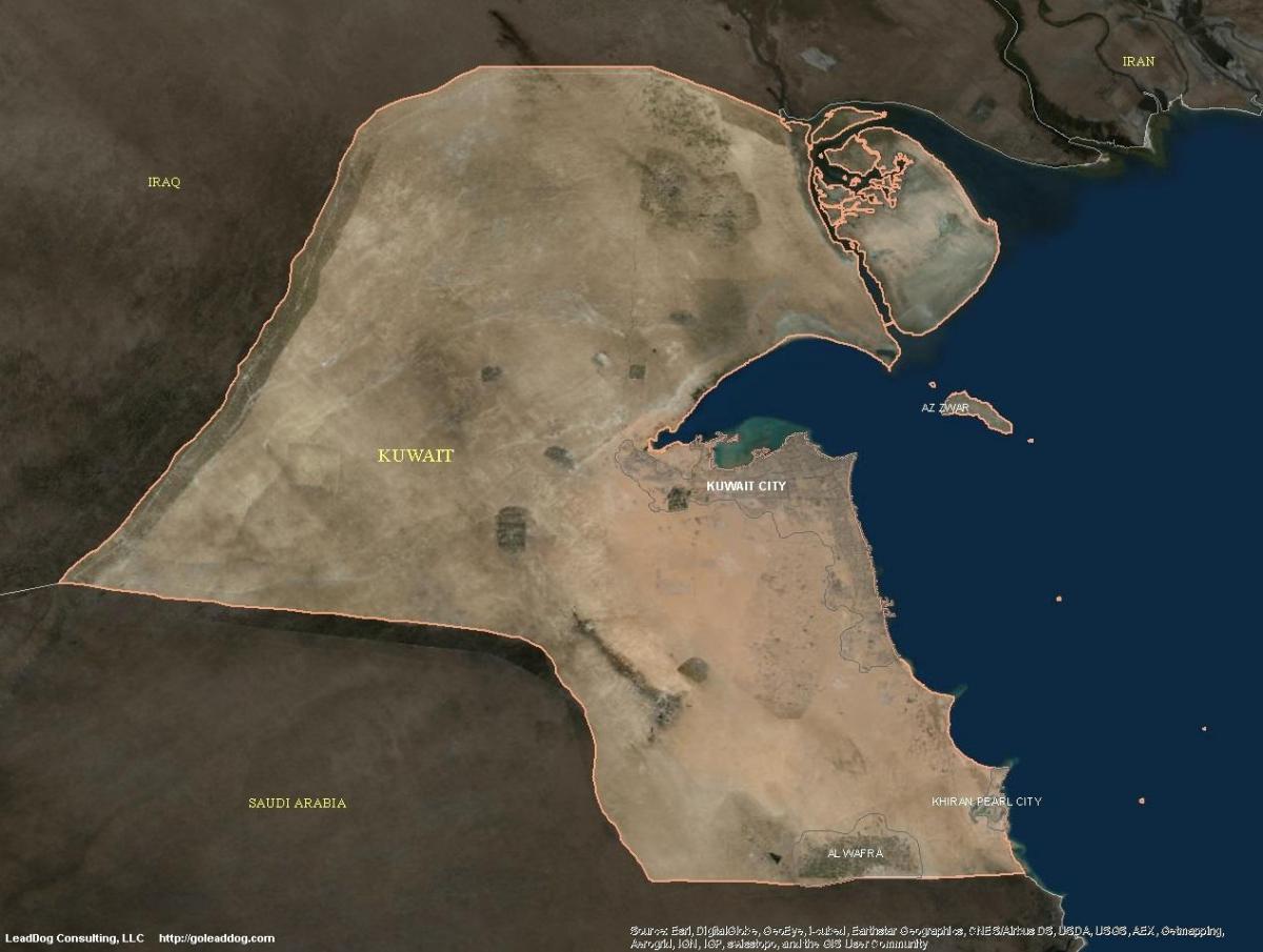 मानचित्र के उपग्रह कुवैत